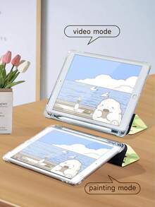夏季青蛙图案平板电脑保护壳,兼容 iPad 9.7/10.2/10.5/10.9/12.9/Pro 11、第 10 代,兼容三星 Galaxy Tab S6 Lite 10.4 英寸,兼容 Kindle Paperwhite 第 12 代 2024,Kindle(第 11 代)2022 年发布,柔软防摔保护,智能支架/自动唤醒/睡眠 - 彩色 - 查看 7