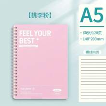 5 Thick Spiral Notebooks With Perforated Pages, Soluble Notebook For Students, Office And School Supplies, Stationery