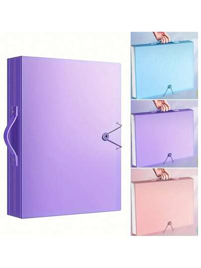A3 钻石画收纳册 - 30 页可存放 60 页艺术品及钻石画配件，钻石画作品收藏夹，带透明口袋和工艺品收纳，粉色/紫色/蓝色可选