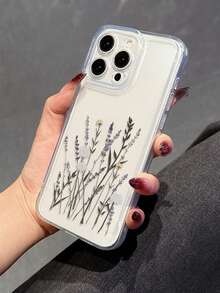 Transparent Case With Leaf Pattern, Compatible With Apple, Redmi, INFINIX, Nothing Phones Waterproof Shockproof Anti-Fall Scratch Resistant - Multicolor - View 1