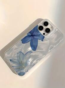 غطاء هاتف مقاوم للصدمات من مادة TPU مطبوع بنقشة الريش والزهور، متوافق مع هواتف أبل 16، 15، 14، 13، 12، 11 برو ماكس، مقاوم للماء ومقاوم للخدش وللسقوط، قطعة واحدة