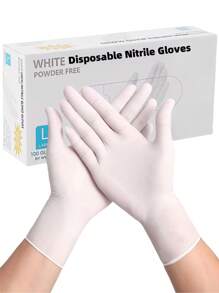 Pink, Disposable Nitrile Gloves, Powder-Free Latex-Free Gloves, Durable Household Cleaning Gloves, Waterproof Gloves, Suitable For Kitchen, Hair Dyeing, Beauty Salon, Waterproof, Anti-Static, Durable, Black, White, Pink, Blue, Green, Transparent, Purple Disposable Gloves Optional (Without Box)