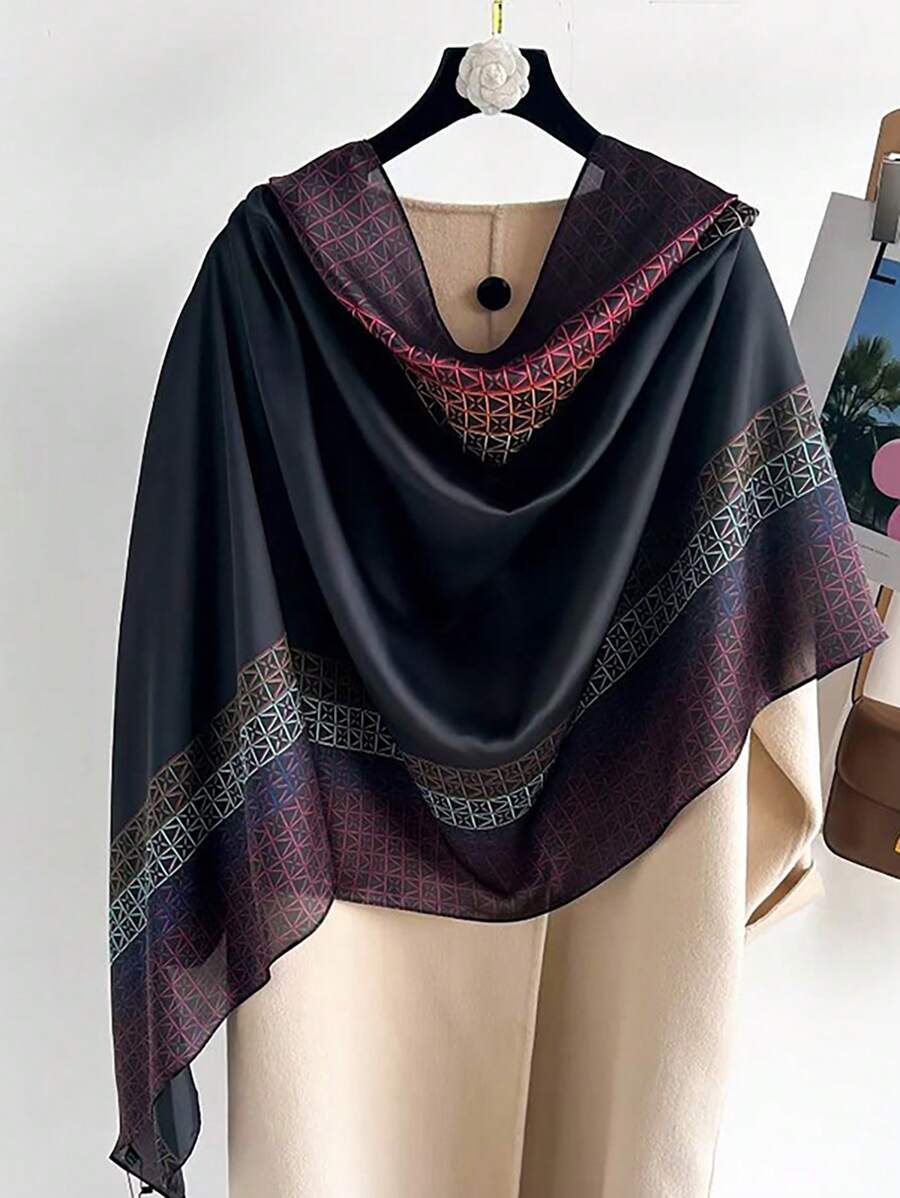 1pc Women's Silky Long Scarf Accessory