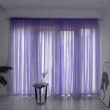 1 unidad de cortinas de tul modernas y elegantes para sala de estar, dormitorio, cocina, cortinas transparentes de hojas verdes para ventana, cortinas de tul - Gris 1p Estilo 3 - Ver 16