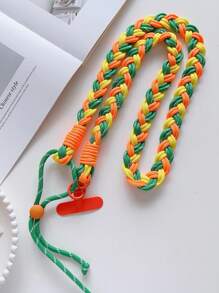 1 قطعة سير هاتف طويل قابل للتعديل مضفر ب- 6 خيوط، سير هاتف متين للحمل عبر الجسم