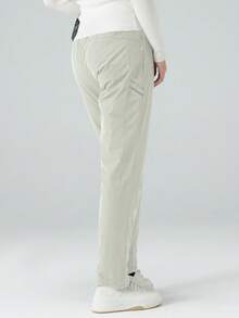 女士保暖防水防风滑雪裤，户外雪裤，冬季保暖徒步裤紧身裤 - 白色 - 查看 2