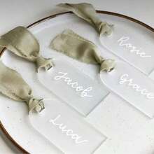 20/50 piezas Marcadores de libros de acrílico transparente y esmerilado - Marcadores de libros de plástico en blanco con orificio para colgar, adecuados para proyectos DIY, Navidad, Halloween, tarjetas de lugar para bodas, decoraciones navideñas, regalos navideños, elegantes sujetadores de libros