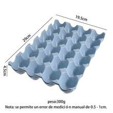 Conjunto de 2 piezas, 24  cuadrículas /pieza, caja de almacenamiento de huevos, recipiente de almacenamiento de huevos para refrigerador, caja de preservación de alimentos de cocina, soporte de huevos creativo,  soporte de huevos apilable transparente para almacenamiento y organización de cocina, material de contacto, seguro y fácil de limpiar , Navidad - Azul - Ver 2