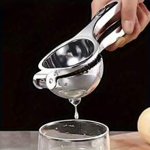 Manual Citrus Juicer - Stainless Steel Lemon, Lime, Grapefruit Squeezer With Non-Slip Grip - Sturdy Construction For Home, Bar, Restaurant - Easy To Clean And Rust-Proof Design, Lemon Juicer, Stylish Kitchen Tool, Durable Cookware - 銀色一個6.5*20 - 查看 8