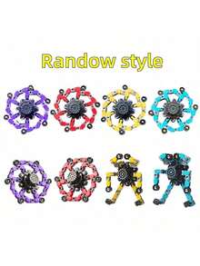 1/4/8pcs Transformable Stress-Relieving Gyrotop,DIY Interchangeable Action Rotating Toy, Stress-Relieving Toy Fingertip Toy, Easter Basket Stuffers Stress-Relieving Toy, Can Be Used As A Phone Stand, Office And Entertainment Stress-Relieving, Portable Gift, Birthday Gift For Boys And Girls, Student Classroom, Back-To-School Season Gift, Family Interaction Small Toy, Two Styles Random - Multicolor - View 7