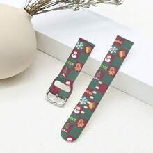 20mm/22mm Christmas Strap Compatible With Galaxy Watch 5Pro 45mm,7FE/6/5/4 40mm 44mm For Galaxy Classic Watch 6/4 42mm 46mm 43mm 47mm Soft Silicone Replaceable Watch Bracelet For Amazfit 45mm Smart Watch Band - 22mm - View 9