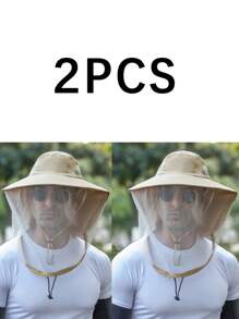 户外钓鱼帽网眼面罩遮阳帽男士透气网眼男士太阳帽夏季帽子，适合徒步、钓鱼等夏季户外活动