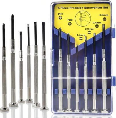 6 PCS Precision Screwdriver Sets, Eyeglass Repair Kit Screwdriver, Screwdriver Set, Flat And Screwdriver Sets, With 6 Different Sizes, Suitable Watch, Electronic Repairs