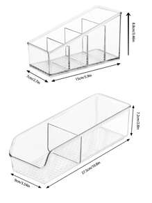 1pc Transparent Desktop TV Remote Control Holder, Plastic Remote Control Storage Box