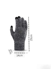 Winter Gloves, Men's And Women's Gloves, Upgraded Touch Screen Text Messages For Warm Running, Warm Soft Knitted Lining Winter Knitted Thickened Warm Cycling Gloves, Plush Woolen For Men And Women, Outdoor Cycling Touch Screen, Wear-Resistant, Breathable And Windproof[ Comfort & Warmth ] - Multicolor - View 8
