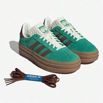 Adidas Damen Originals Gazelle Kühne, bequeme, vielseitige Sneaker mit dicker Sohle und niedrigem Schaft
