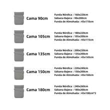 Juego de funda nórdica, juego de 3 piezas, 1 funda nórdica, 1 sábana bajera, 1 funda de almohada, 100% poliéster, transpirable, apto para camas de 90/105/135/150/180-190-200 cm, varios colores disponibles