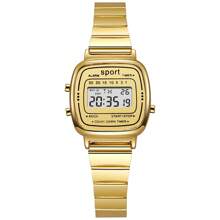 1pc Women's Multi-Function Electronic Watch, Colorful Week Calendar, Fashion Steel Band Wristwatch