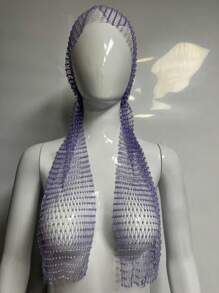 1 peça 65 cm brilhante strass decoração feminina chapéus escolares lenço de cabeça rave boate bonés