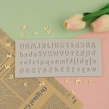 1pc Letter Number Silicone Mold, Candle Mold, Soap Mold, Resin Molds, DIY Soft Pottery Clay Drop Glue Decorative Mold,Hand Decorative Art Tools - White - View 3