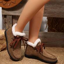 Lässige, vielseitige, warme, thermisch gefütterte, bequeme Damen Knöchelstiefel