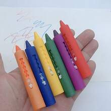 6pcs/Set 6 Colors Bathtub Crayons, Vibrant Colors, Perfect Gift For Art Lovers, Handmade Craft Kit, Birthday/Holiday Gift - Multicolor - View 6
