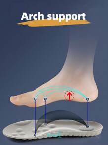 4D乳胶运动鞋垫，柔软高弹鞋垫，透气跑步篮球鞋鞋底足弓支撑垫，男女通用，1双装，配件礼品创意
