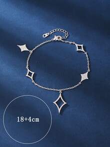 1 件铜材质时尚立体几何设计多层手链，适合女性日常和派对佩戴 - 029007 - 查看 7