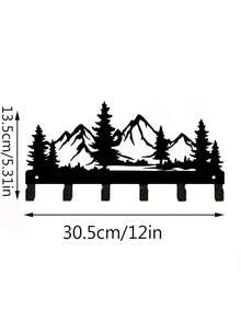 Porta-chaves de metal com 6 ganchos, organizador decorativo de chaves para parede, toalheiro de banheiro, adequado para entrada, porta da frente, corredor, banheiro, sala de estar, cozinha, escritório