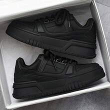 Scarpe da uomo, nuove per l'autunno, sneaker bianche traspiranti con suola spessa, scarpe casual da passeggio per uomo - X168 nero - Visualizzare 2