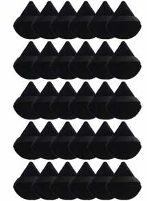 1/3/5/10/15/24pcs Black Triangle Makeup Sponge Set, Crystal Velvet Short Pile, Soft & Sticky, Suitable For Makeup, Home Decor, Vanity, Travel, Bedroom, Ideal Makeup Accessory. The Set Includes Powder Puff, Makeup Sponge, Makeup Sponge, Cosmetic Sponge, Affordable Price, Great For Christmas Gifts Or Stocking Stuffers.