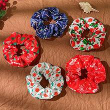 20/12/8pcs Christmas Themed Hair Scrunchies Set, Christmas Print Satin Headbands, New Fashion Printed Satin High Elasticity, Suitable As Christmas Gifts For Girls/Women, New Year Gifts And Christmas Decorations, Lightweight, Breathable And Soft, Christmas Tree & Snowflake Print, Multi-Color Scrunchies Combo Set, Applicable For Bedroom, Bathroom, Outdoor, Christmas Hair Accessories, Headbands Winter Room Decor