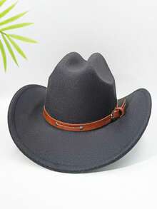 1 buc. Pălărie de cowboy unisex retro western, potrivită pentru bărbați și femei, design sofisticat cu cataramă, ideală pentru activități casual, în aer liber, petreceri, baruri, ciclism, drumeții și sărbători - Stil clasic - Vizualizare 15