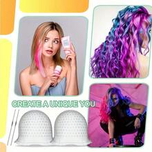 1pc Hair Coloring Highlighting Cap Reusable Silicone Pull Through Cap With Hook Hair Dye Cap Professional Practical Convenient Supplies - Multicolor - View 4