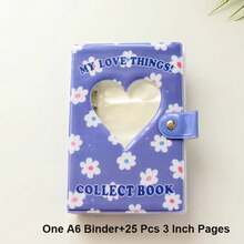 6-Ring PVC Notebook Binder For Photo Cards, Loose Leaves, Personal Planner For Women And Girls, With 20 Pieces, 120 Pockets, 3-Inch Pages - 天藍色 - 查看 5