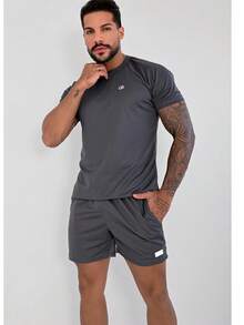 VITARA Men's Sports Shorts | Breathable Dry Fit Fabric | 2 Colors | Ideal For Training And Everyday Life, CrossFit, Running, Bodybuilding, Soccer, Gym - Xám - Xem 4