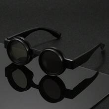 1pc Men's Round & Square Frame Minimalist Fashion Glasses , Suitable For Driving, Travel, Casual, Outdoor Activities And Daily Wear, Streetwear Style, Matching Sweaters, Jackets, Hoodies, Leather Pants And Cargo Pants, Ideal For Summer Beach Vacation, Outdoor And Travel Use. - Multicolor - View 3