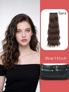 Extensiones de cabello con clip de fibra sintética resistente al calor con ondas de agua de 6-18 pulgadas para cabello ralo, para volumen instantáneo en las raíces (uso diario/fiesta)