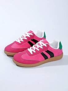 2026新款女士平底休闲舒适运动鞋 - 紅色 - 查看 2