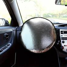 1 pieza Parasol de volante de aluminio reforzado, parasol de volante de coche, cubierta de parasol de volante de coche, productos para el interior del coche, adecuado para camiones, SUV y coches, mantiene una temperatura adecuada para su automóvil