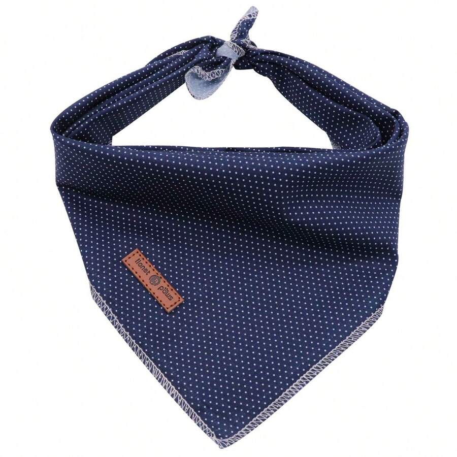 Lionet Paws Dog Bandana For Small Medium Large Dogs, Cat Kerchief Blue DOIT, Triangle Bibs Scarf For Girl Or Boy - Chấm xanh nước biển - Xem 1