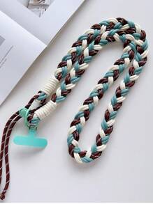 1 قطعة سير هاتف طويل قابل للتعديل مضفر ب- 6 خيوط، سير هاتف متين للحمل عبر الجسم