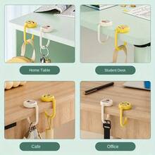 1pc Student Desk Hanging Bag, Detachable & Movable Hook, Desk Edge Hook, Adjustable For School/Office Desk, Backpack Storage Hook, Back To School Supplies