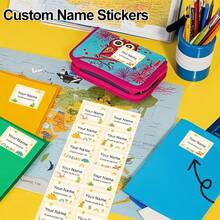 Custom Student Waterproof Name Labels - 3-Row Self-Adhesive Name Stickers With Fields For Name, Grade, Class, And ID. , Waterproof, Sticky, And Peel-Resistant, Suitable For School Supplies, Office Organization, Classroom Decoration, And Student ID Labeling.,Art Activities For Children,Warm Ambience,Winter Grace