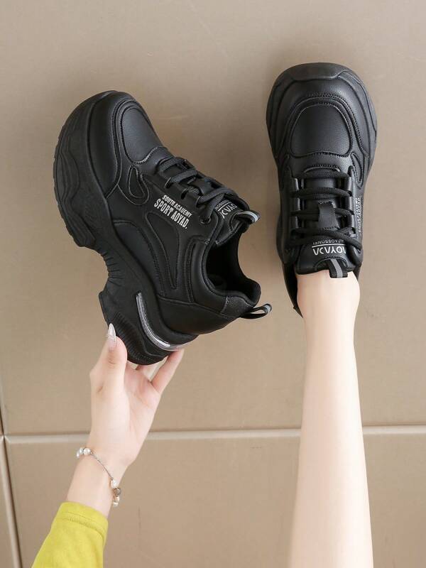 8cm Plateau Mule Sneaker für Damen, Vintage Stil Lässig Schuhe, versteckter Keilabsatz zum Verlängern der Beine, bequem & vielseitig, Must-Have für kleingewachsene Frauen