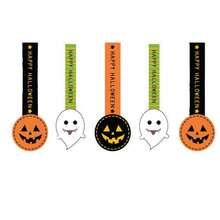 4PCS,Pumpkin Head Long Strip Pudding Stickers, Baking Stickers, Cosmetic Bottle Stickers, Self-Adhesive Labels, Decorative Sealing Stickers (5 Pieces Per Sheet)