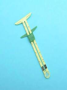 1pc High-Quality 5-In-1 Sliding Ruler, NANCY Professional Sewing Measuring Tool, Made Of Durable Plastic With High Precision. Combines Multiple Measurement Functions, Convenient For Sewing, Tailoring And Patch Cutting. Ergonomic Easy-Grip Handle For Comfortable Home Sewing Operation, Essential For Sewing Enthusiasts And Professional Tailors. Random Color/Style