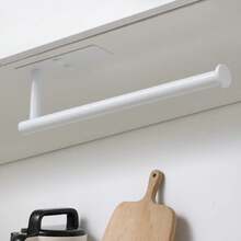 White Paper Towel Holder - Under Cabinet Paper Towel Holder For Kitchen, Adhesive Paper Towel Roll Rack For Bathroom Towel, Wall Mounted Matte Black Paper Towel Rack, SUS304 Stainless Steel - Vàng - Xem 7