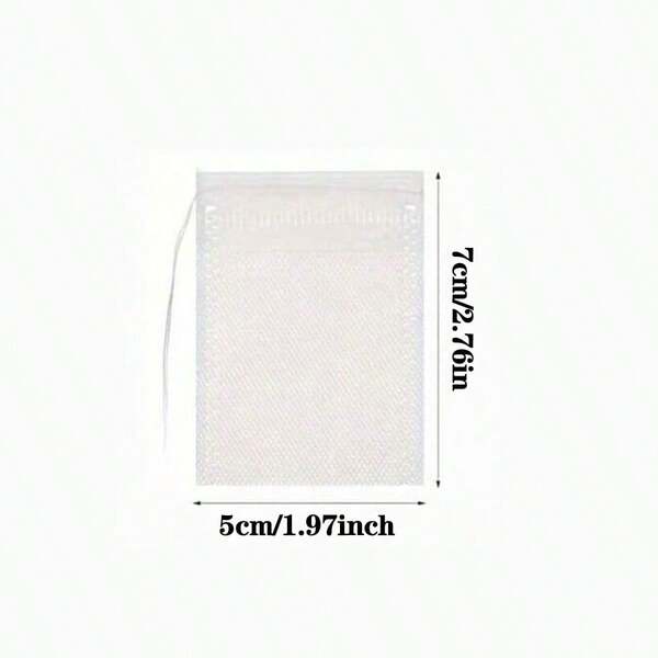 10/100/200/300/500pcs Non-Woven Tea Bag Filter Bags - Reusable, Sealed, And Lint-Free For Restaurant, Coffee House, And Home Use - Perfect For Loose Leaf Tea, Spices, And Herbs