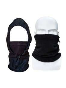 Set 4 Pasamontañas Coipas Balaclava Hombre Táctico Térmico Cómodos Ajustables Motociclistas Montañistas - Negro - Ver 2